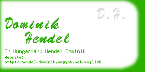 dominik hendel business card
